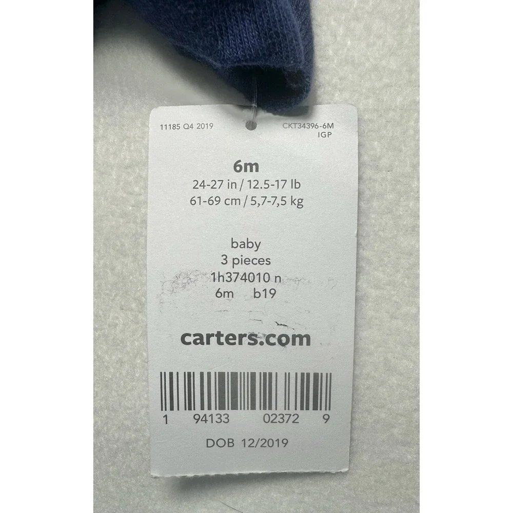 Carter's Baby Boys 3-Pack Outfits 6 Months Beach Shark Pirate Theme‎